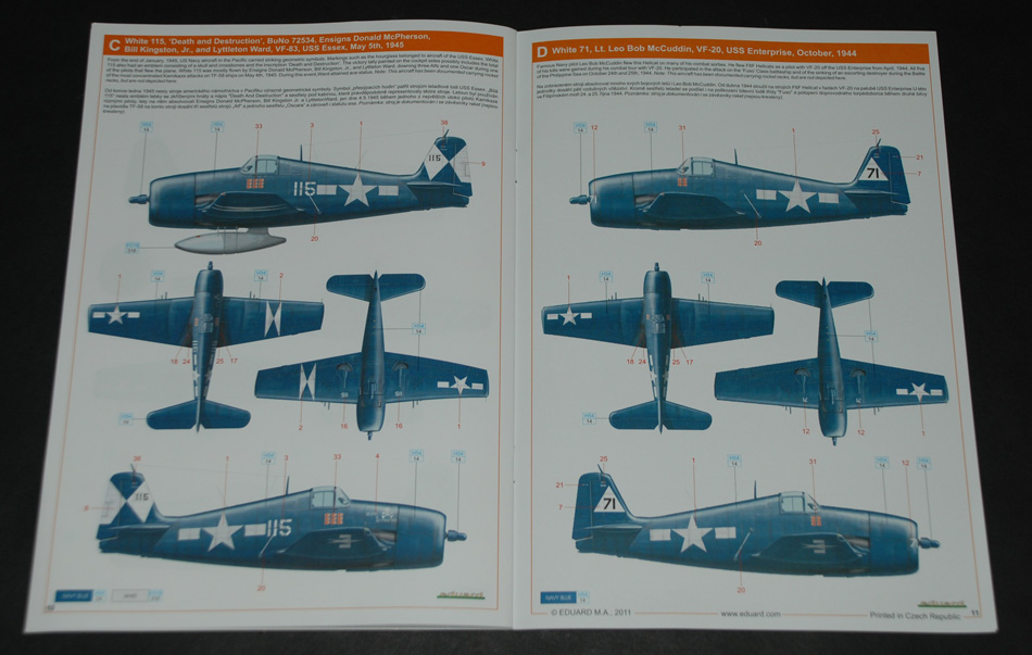 Jeu De Gravure Eduard Pour F6F-5 Hellcat 1:48 - Set En Photodécoupe, Compatible Maquette Hasegawa, Neuf