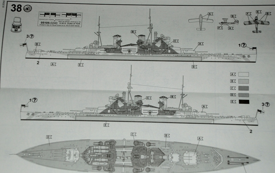 DUKE OF YORK 1945 1/1000 Scale Ship Model No20 