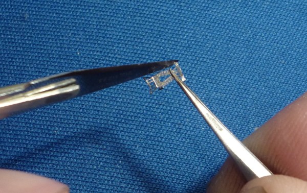 15. TB-Photo Etch parts-Construction of a P.E. Catapult-Folding the plane carrier