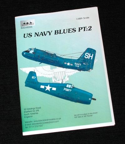 1 HN Ac-dekaler Blackbird Modeller US Navy Blues Pt.2, 1.48