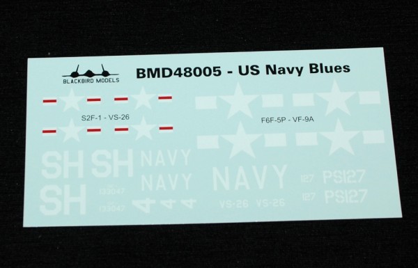 4 decalcomanie HN Ac Modelli Blackbird US Navy Blues Pt.2, 1.48