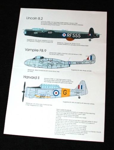 2 HN Ac Decals Blackbird Models Mau Mau Campaign 1.72