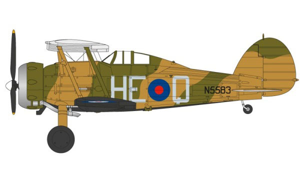 22-HN-Ac-Airfix-Gloster-J8A-กลาดิเอเตอร์-MkII-1.72