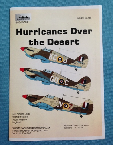 1 HN Ac-dekaler Blackbird Models Hurricanes over the Desert 1.48