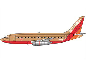 Boeing 737-2H4/ADV, N68SW, Southwest Airlines, 1984