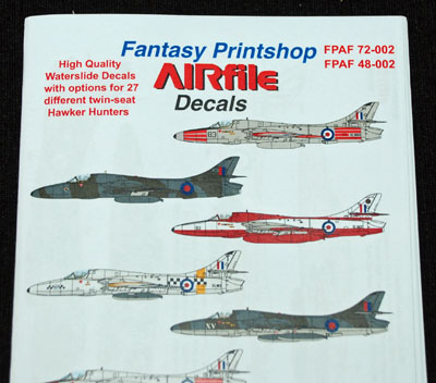 1 HN Ac Decals FP AIRfile Decals twin sete Hunters 1.72