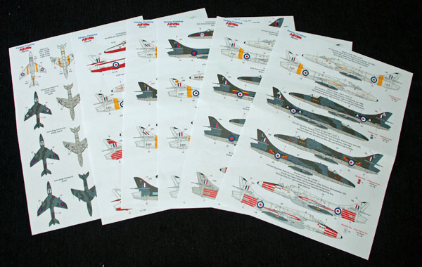 5 HN Ac Decals FP AIRfile Decals twin seat Hunters 1.72