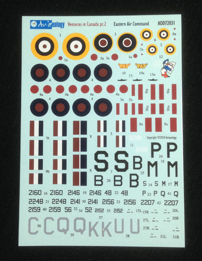 2 HN Ac Decals Aviaeology Venturas in Kanada 2 1.72