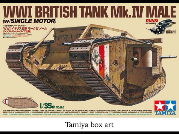 00 BN Ar Tamiya British WWI Tank MkIV Male JS 1.35 Pt1