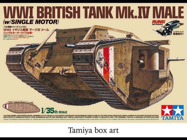 00 BN Ar Tamiya britský tank z první světové války MkIV samec JS 1.35 Pt1