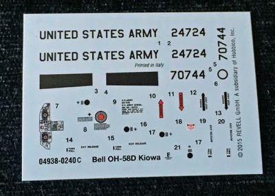 10HN Ac Revell Timbre OH58D Kiowa 1.72