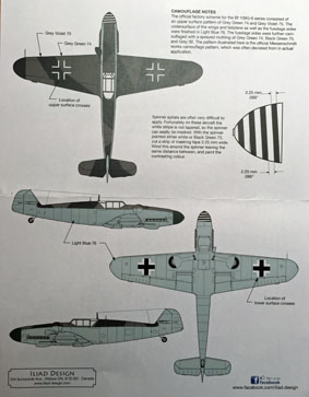 3 HN Ac Decals Iliad Design JG53 Bf 109G6 pesawat kartun 1.32