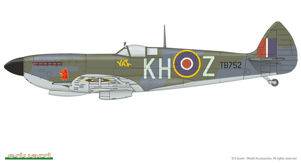 TB752, Flow by S/Ldr. Henry Zary, CO of No. 403 Squadron, Βέλγιο, Απρίλιος, 1945
