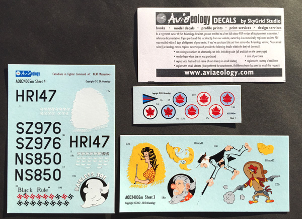 3 HN-Ac-Decals-Aviaeology-RCAF Mosquitoes and stencil data