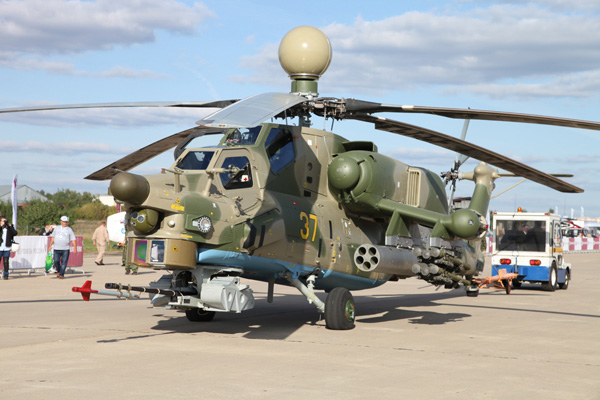 Mi 28N com sensores de radar e nariz