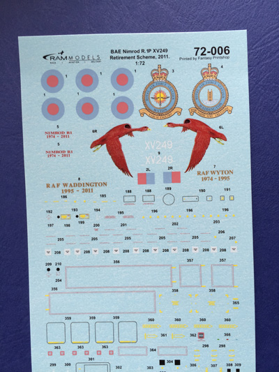 3 طرازات HN-Ac-Decals-RAM BAe Nimrod R.IP 1.72