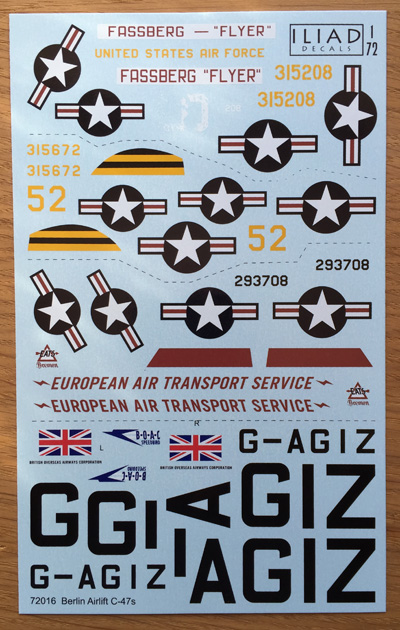 3 HN-Ac-Decals-Iliad Design-Berlin Airlift C-47s 1.72