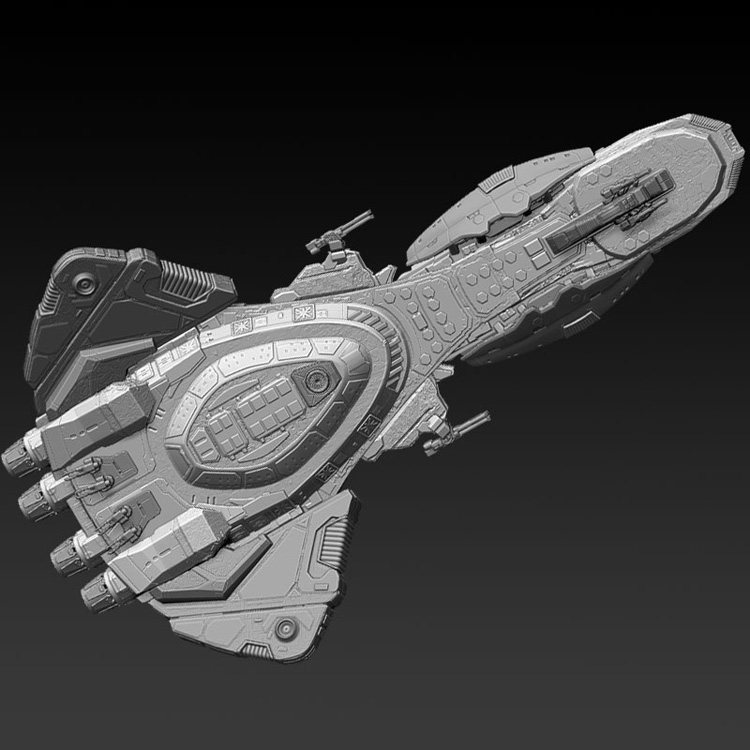 Terran Warship Kydoimos TTF-200869 1:400 - Scale Modelling Now