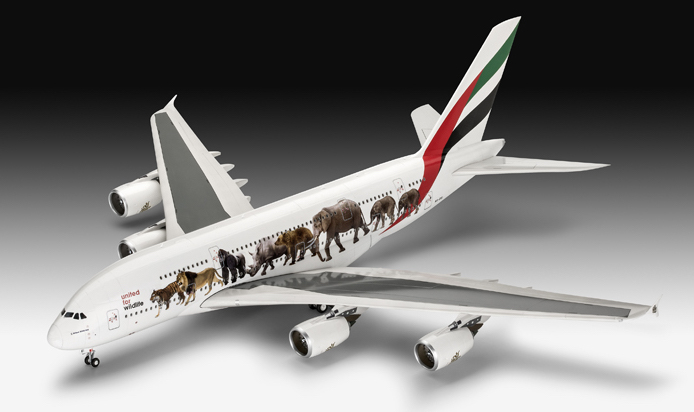 Revell Emirates A380-800 'ইউনাইটেড ফর ওয়াইল্ডলাইফ' ​​1:144