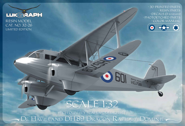 Лукграф де Хэвилленд DH.89 Dragon Rapide/Dominie 1:32