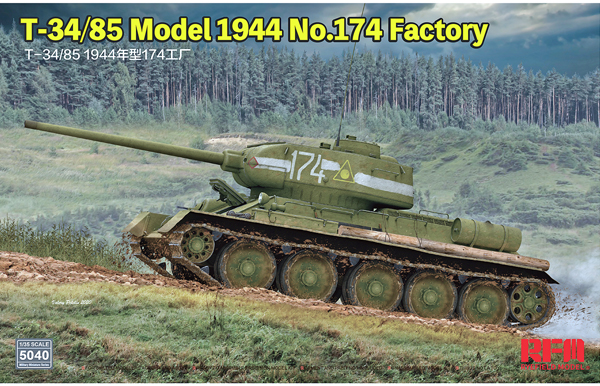 Ryefield Mudell T-34/85 Mudell 1944 Nru.174 Fabbrika 1:35