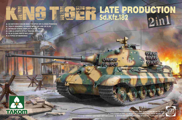 Takom King Tiger Late Production Sd.Kfz182 1:35