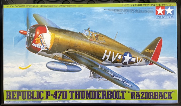 Tamiya Republic P-47D ਥੰਡਰਬੋਲਟ ਰੇਜ਼ਰਬੈਕ 1:48