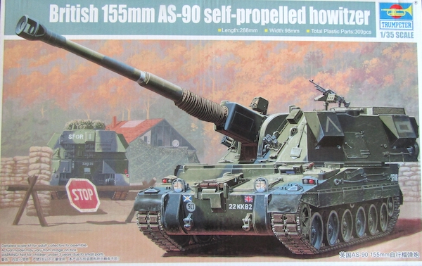 Trompetçi İngiliz 155mm AS-90 Kundağı Motorlu Obüs 1:35