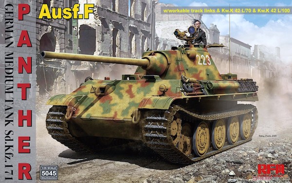 Panther Ausf.F Tanc Canolig Almaeneg 1:35