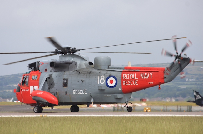 Westland Sea King HU.5 XV648 ’18’, No. 771 Squadron Royal Navy, RNAS Culdrose 24 July 2013. Courtesy Andrew Thomas