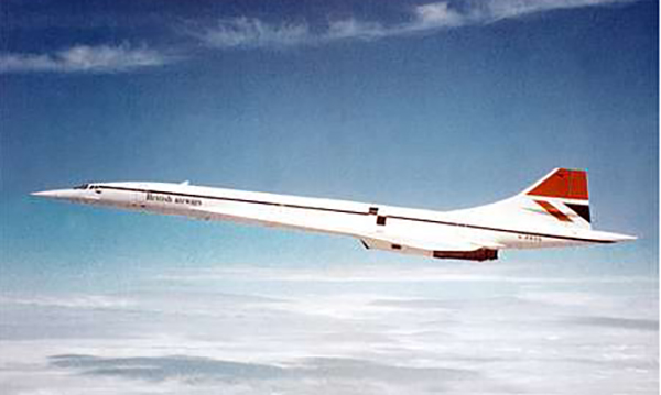 concorde in flight